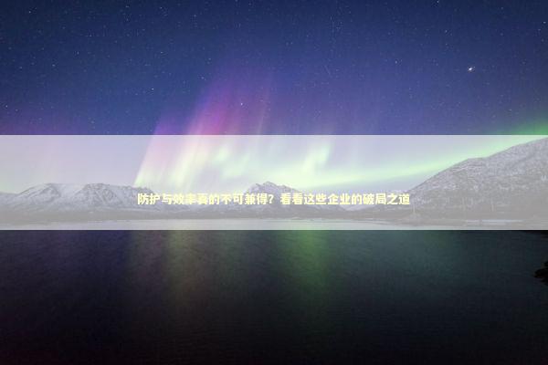 防护与效率真的不可兼得？看看这些企业的破局之道 IT技术